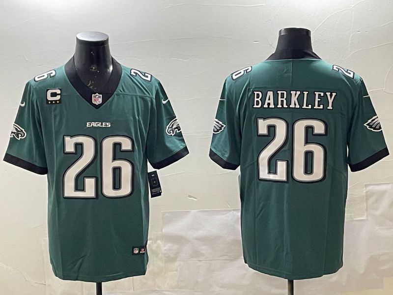 Men Philadelphia Eagles #26 Barkley Green Second generations 2025 Nike Vapor Limited NFL Jersey style 2095->philadelphia eagles->NFL Jersey